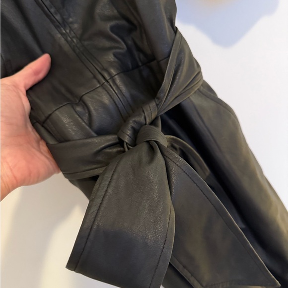 Rebecca Taylor Black Vegan Leather Jumpsuit size 6 - Picture 7 of 10